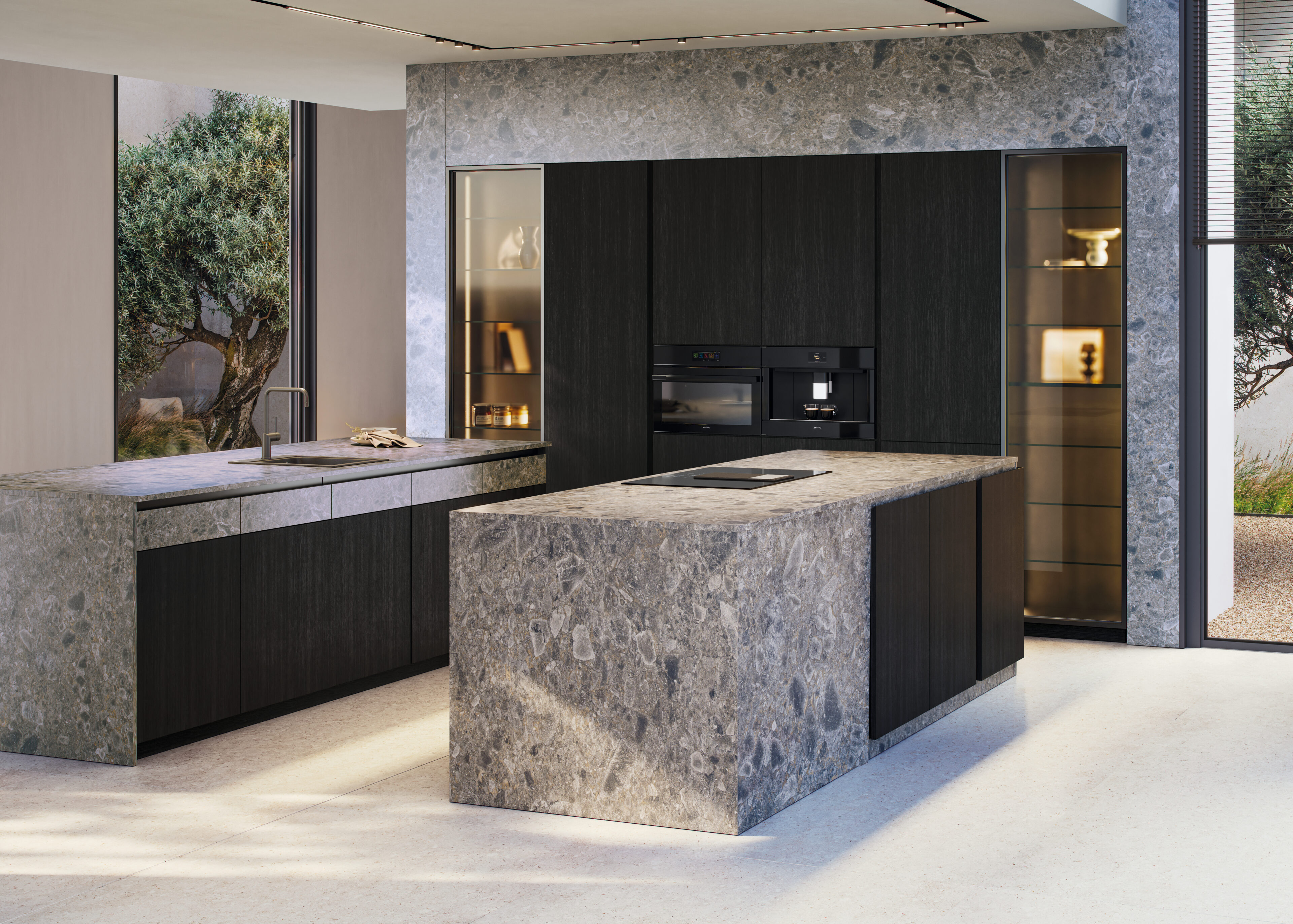 Cocina moderna de Nexo Küchen con diseño innovador y materiales de alta calidad, combinando estética y funcionalidad.