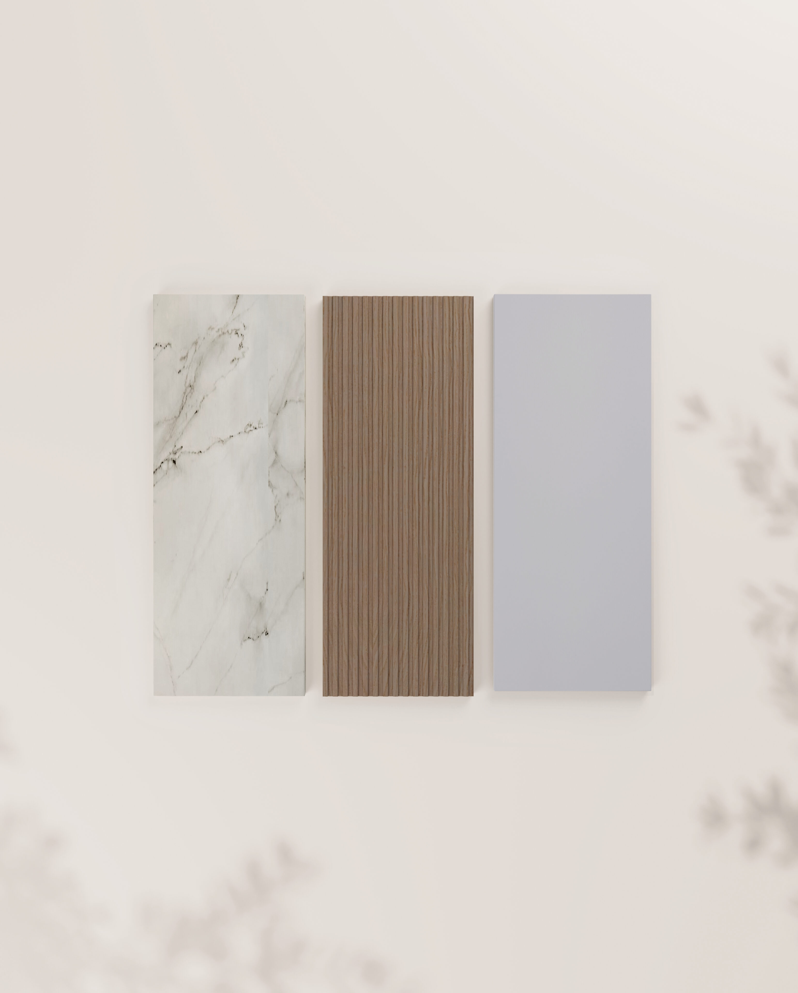 Muestras de materiales de alta calidad de Nexo Küchen para diseños de cocina personalizados y funcionales.